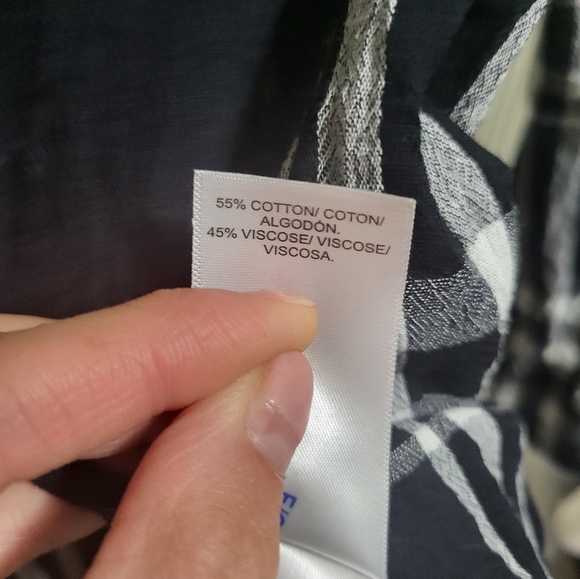 Stripes Black and White Button Up Shirt - Picture 4 of 4